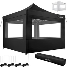 Pavillon 3x3m wasserdicht faltbar Festzelt Gartenzelt UV-Schutz 4 Seitenteile