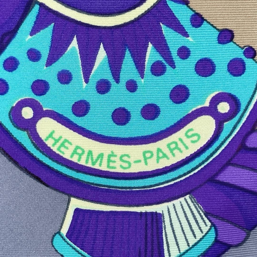 Authentic HERMES Scarf Cloth Fashion Carre90 90cm×90cm Silk100% Frag View 5