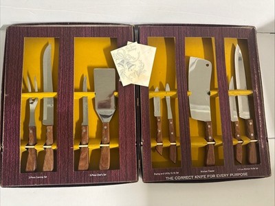 Vintage Regent Sherwood Japan 9 Pc Knife Set Unused In Original Box