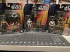 Star Wars Deluxe Lot of 3 1996 Kenner Figures POTF2 Han Solo Stormtrooper  Luke