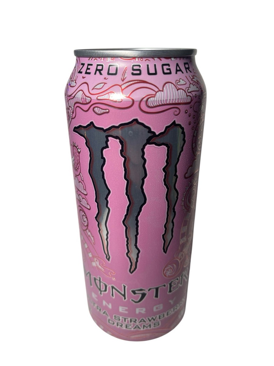 Monster Energy Ultra Strawberry Dreams Zero Sugar can - silver top