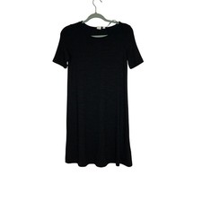 GAP Black Short Sleeve Knit Shift Dress Size XS