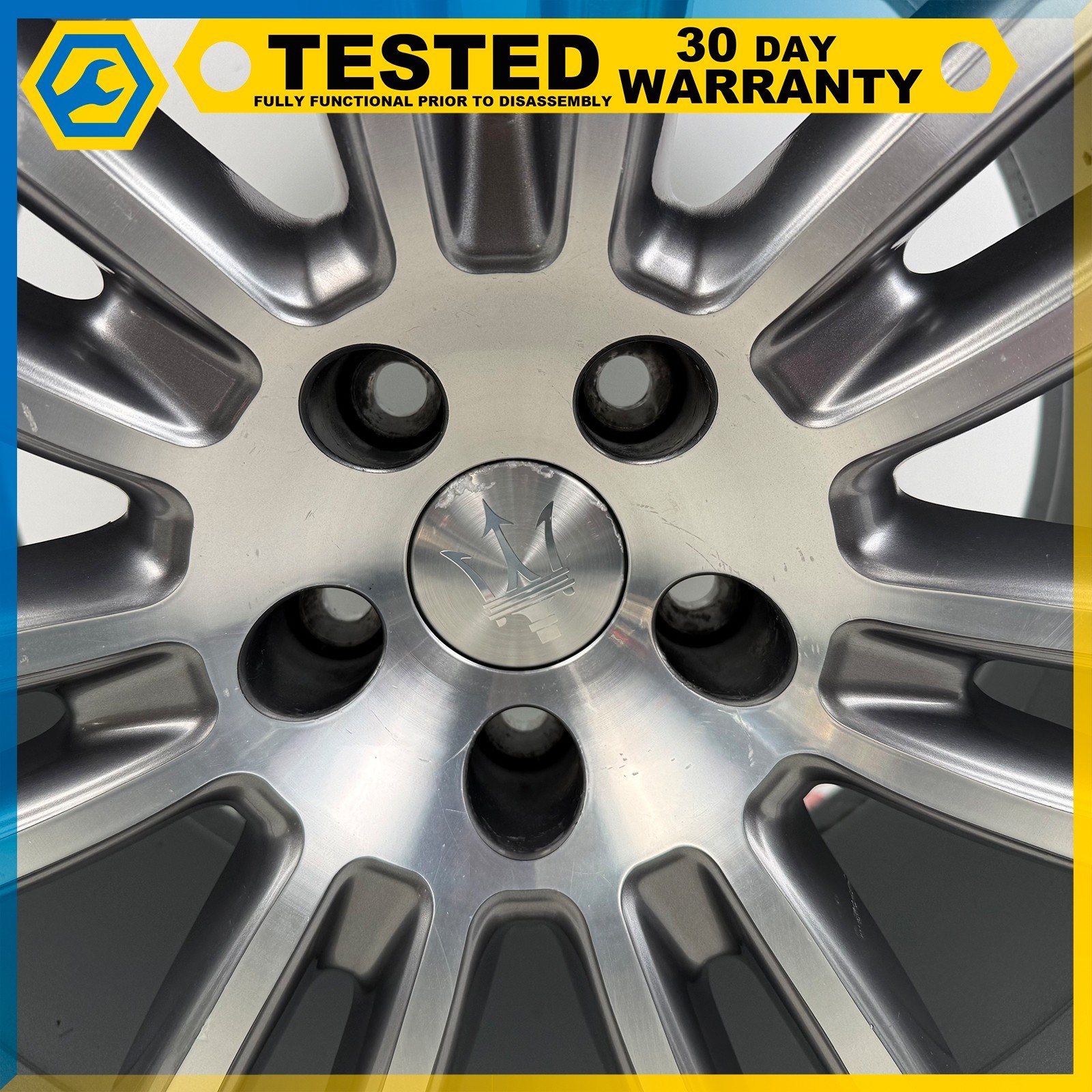14-24 MASERATI GHIBLI 20 X 10.5J REAR WHEEL RIM GRAY OEM