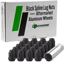 Black Lug Nuts for 2014-2019 Cadillac CTS with Aftermarket Wheels
