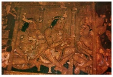 Vintage Postcard Ajanta Caves India Ancient Buddhist Fresco Art No 390