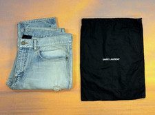 Saint Laurent Paris Faded Effect Straight Jeans D02Y 527389 Y507E 4998
