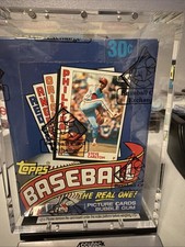 1984 Topps  Baseball Wax Box BBCE FASC box Mattingly Strawberry with Acrylic box