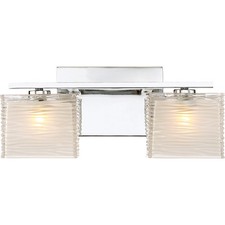 Westcap 2-Light Bathroom Vanity Light in Polished Chrome