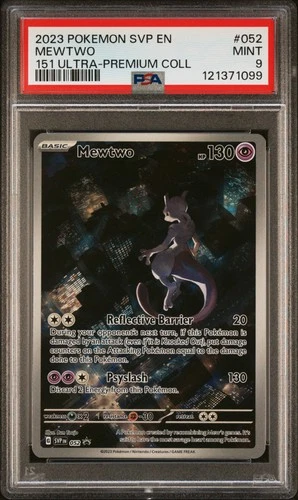 2023 POKEMON SVP EN-SV BLACK STAR PROMO 151 ULTRA-PREM COLL #052 MEWTWO PSA 9