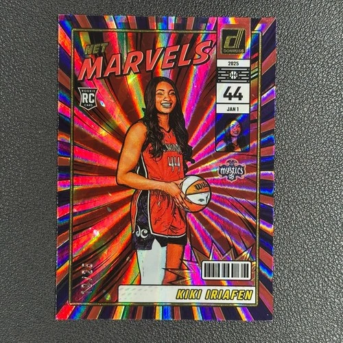2025 Panini Donruss WNBA Net Marvels Kiki Iriafen Red Holo Laser /25#Z
