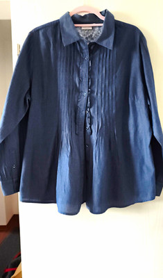 Bexleys Edition  Klassische Bluse Langarm Blau Gr. 46