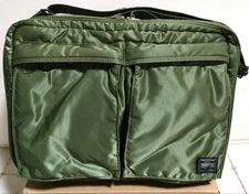 PORTER Tanker Shoulder Bag LL Khaki Nylon Yoshida Japan Messenger Rare Used