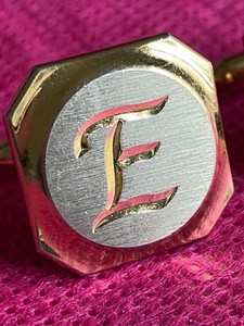 Vintage*CUFFLINKS*E*Silver & Gold tone*unbranded