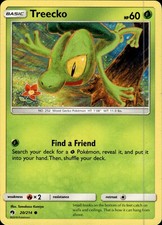 Pokemon TCG Card Treecko Grass SM - Lost Thunder SM8 20/214 2018