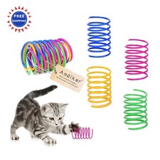 Spiral Creative Cat Toys Sturdy Plastic 12 pcs Andiker Interactive Spring Kill