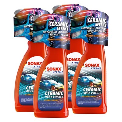 SONAX 4x 750 ml XTREME Ceramic Quick Detailer Spray Hochglanz Schutz 02684000 