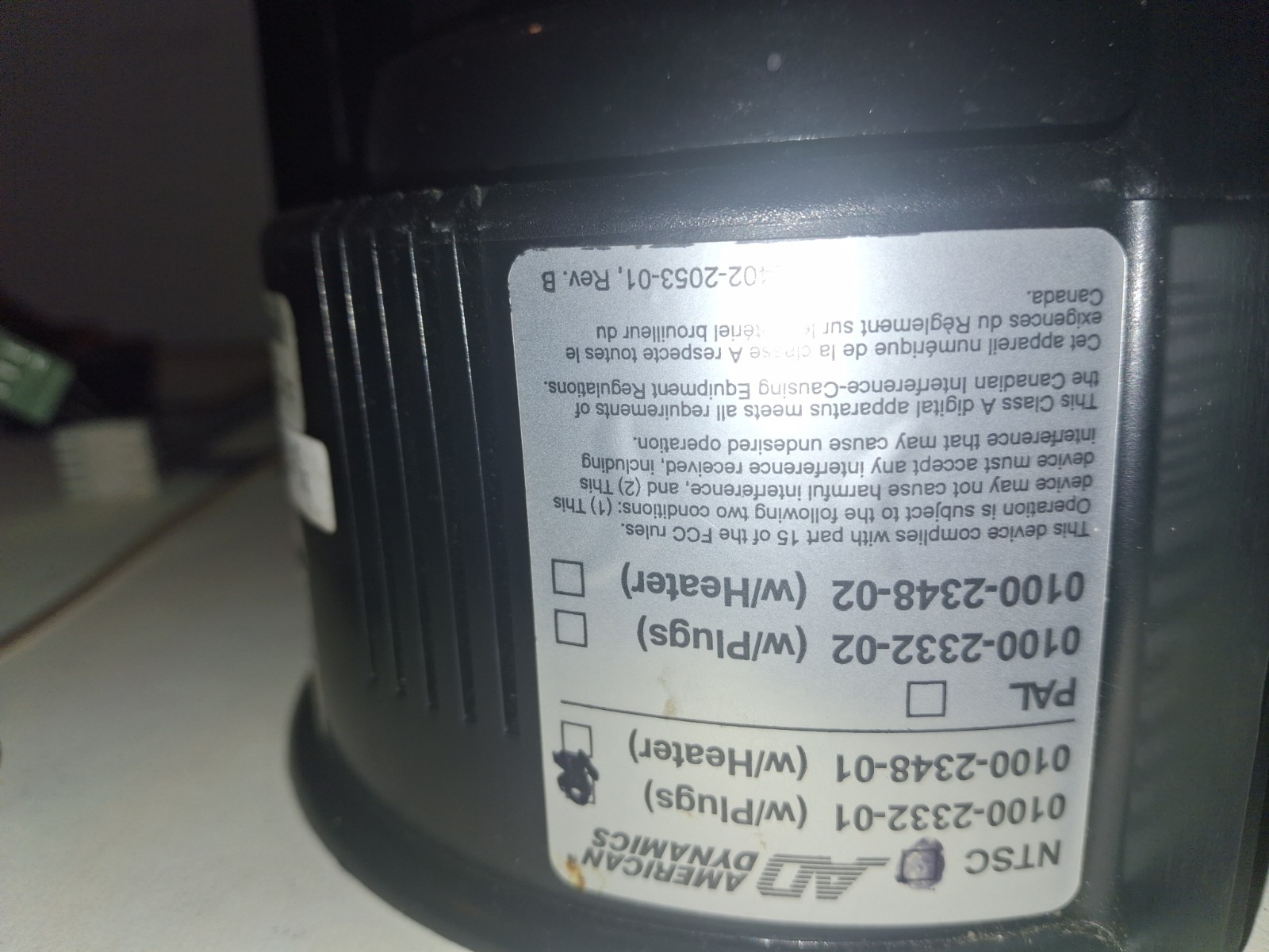 AMERICAN DYNAMICS SPEED DOME OPTIMA RASINHS PTZ CAMERA