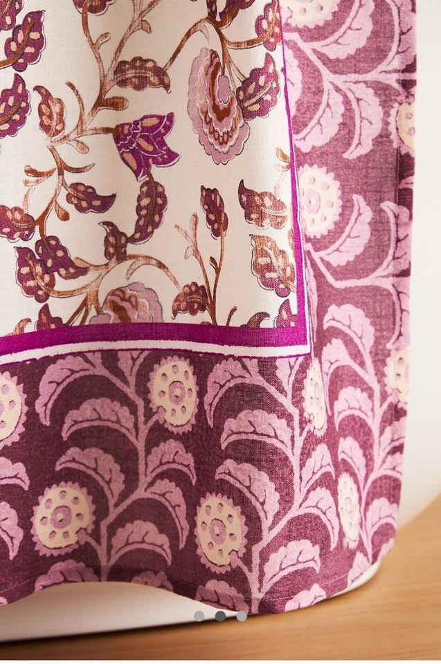 NUEVO CON ETIQUETAS Anthropologie Cortina de Ducha Zhana Rosa Cálido NUEVO Foto 2 de 4