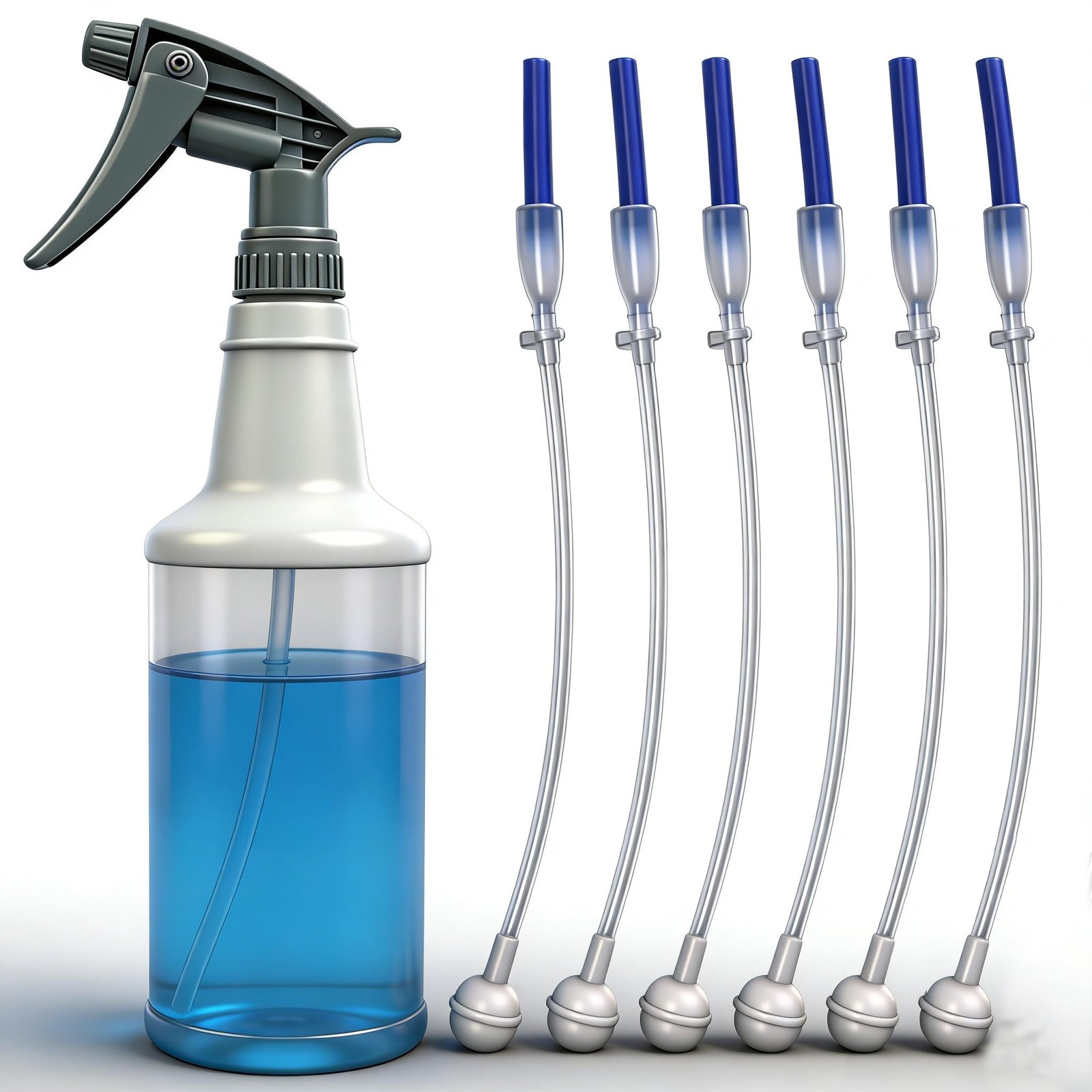 6 Pack Universal Fit 360&deg; Spray Bottle Adapter, 4.3in Weigh