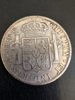 1780 Spanish Mexico Mo FF 8 Reales Pillar Dollar Excellent Eye Appeal