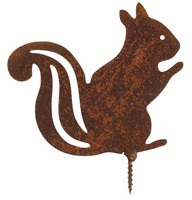Rost Gartenfigur EichhöRnchen Zum Einschrauben Edelrost Gartendeko Metall Deko
