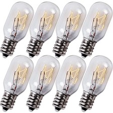 E12 T20 Salt Lamp Bulb 120V 15W, 2700K Warm White, E12 Candelabra 15W-8Pack