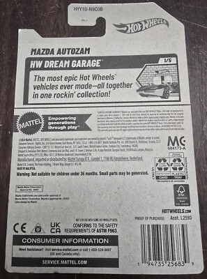 Hot Wheels 2025 Mazda Autozam ZAMAC #001 HW Dream Garage #1/5 (Lot