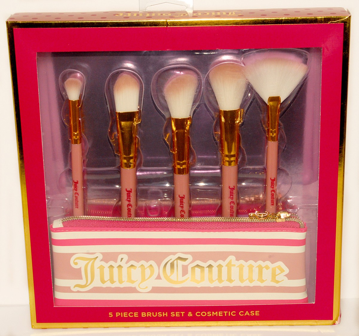 Juicy Couture Pink Heart Brush Amazon.com: Juicy Couture Pink Makeup Bag Cosmetics  main image 4