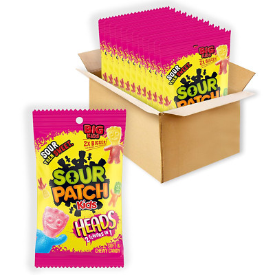 Heads 2 Flavors in 1 Soft & Chewy Candy, Bulk Candy, 12 - 8 Oz Bags