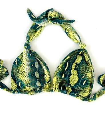 snake print bikini top