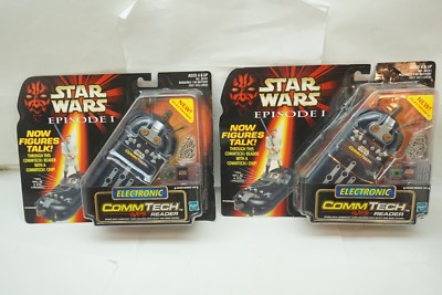 STAR WARS COMMTECH LOT 2 COMM TECH ELECTRONIC READERS HASBRO 1998 MIP MOC d