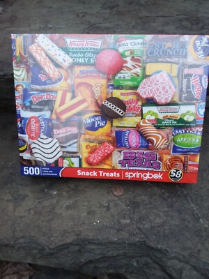 Springbok 500 Piece Jigsaw Puzzle, Snack Treats, Kelly Daniels 2021, Sealed