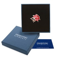 Spilla oro Swarovski Elements originale G4Lov cristalli Coccinella Portafortuna
