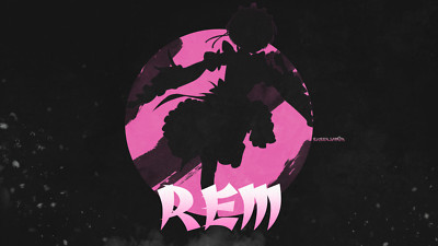 Anime Rem Re Zero Rem 2D Girls Minimalism Pink  Gaming Mat Desk 47664