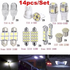 14pcs Led Interior Lights Bulb Kit Car Trunk Dome Map Parking License Plate Lamp