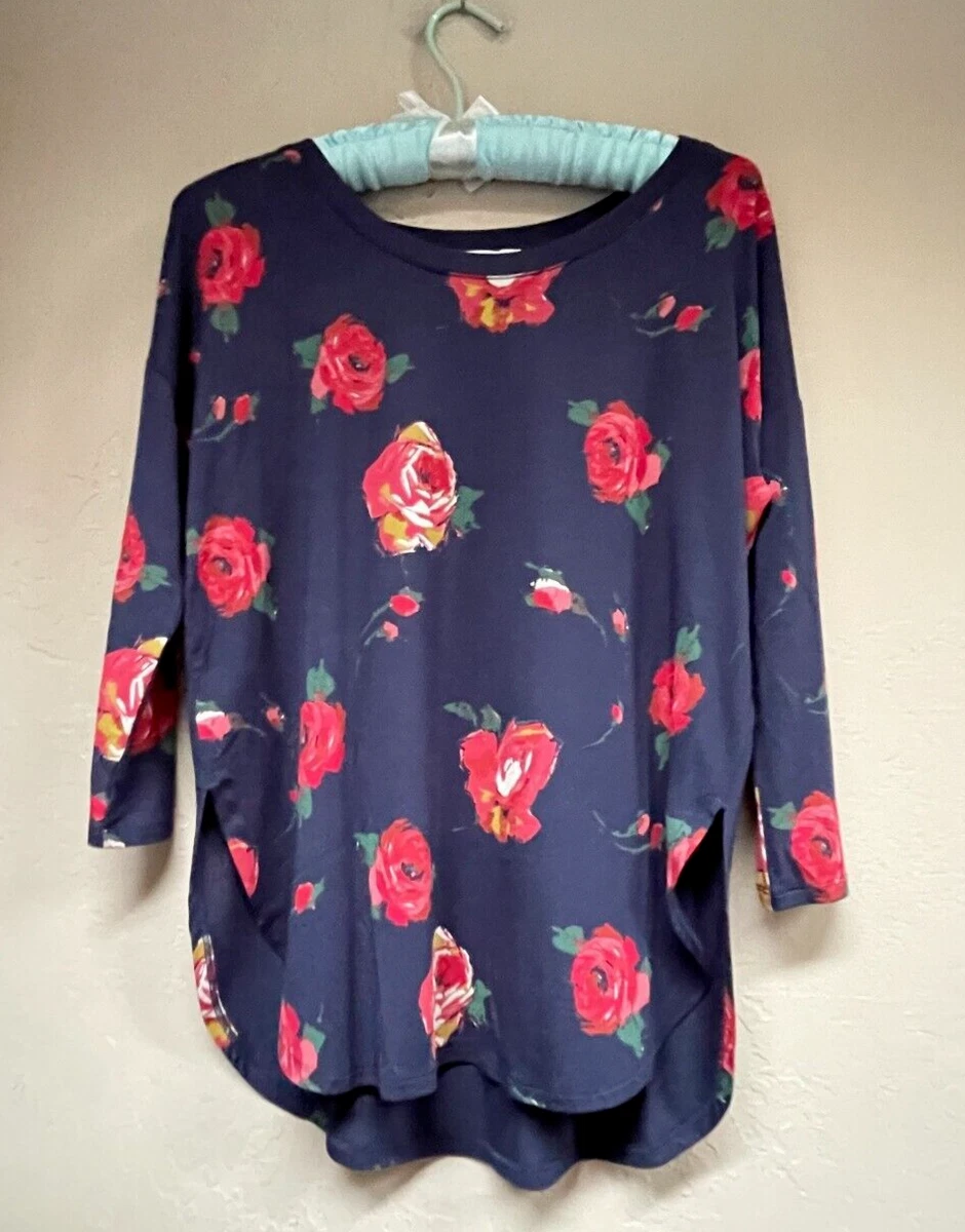 Rose Printed Jersey One Shoulder Top