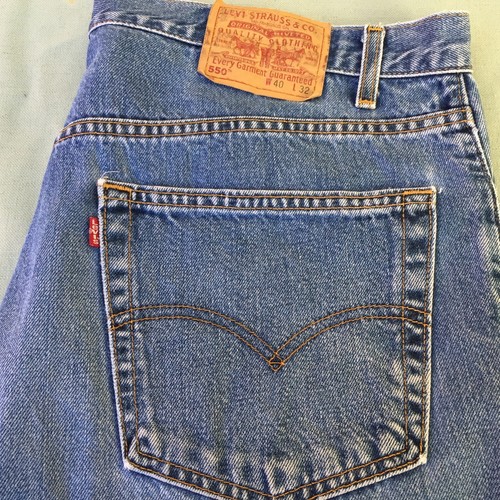 Vintage Mens Blue Denim Jeans Levis 550 40x32 Made Usa Relaxed Fit