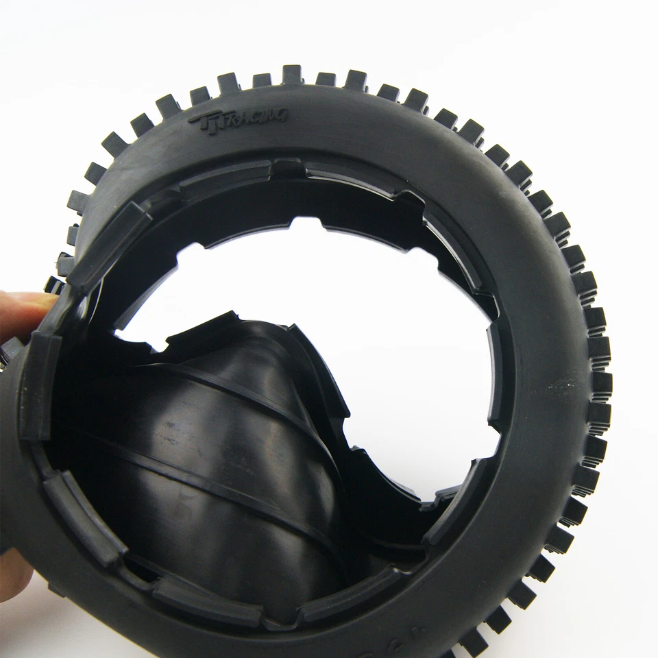 RC CAR REAR OFF-ROAD TIRE SET FOR HPI ROVAN BAJA BUGGY 5B SS V2.0 KING MOTOR - Image 2 of 2