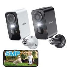 ieGeek Battery Powered Wireless 5MP Wifi Outdoor Security Camera 2-Way Audio