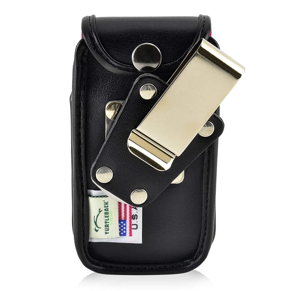 Greatcall Jitterbug For Rugged,Heavy Duty Leather Fitted Flip Phone Belt Case - Image 3 of 4