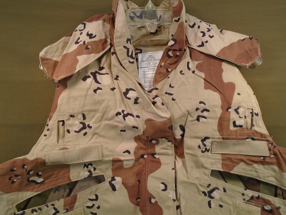 US Military 6 Color Desert Storm Chocolate Chip PASGT Vest X