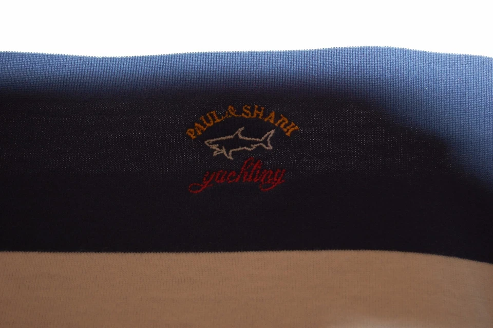 Paul & Shark Yachting Cotton Men's Italy Striped Polo Shirt Sweater Size L - Image 4 of 4