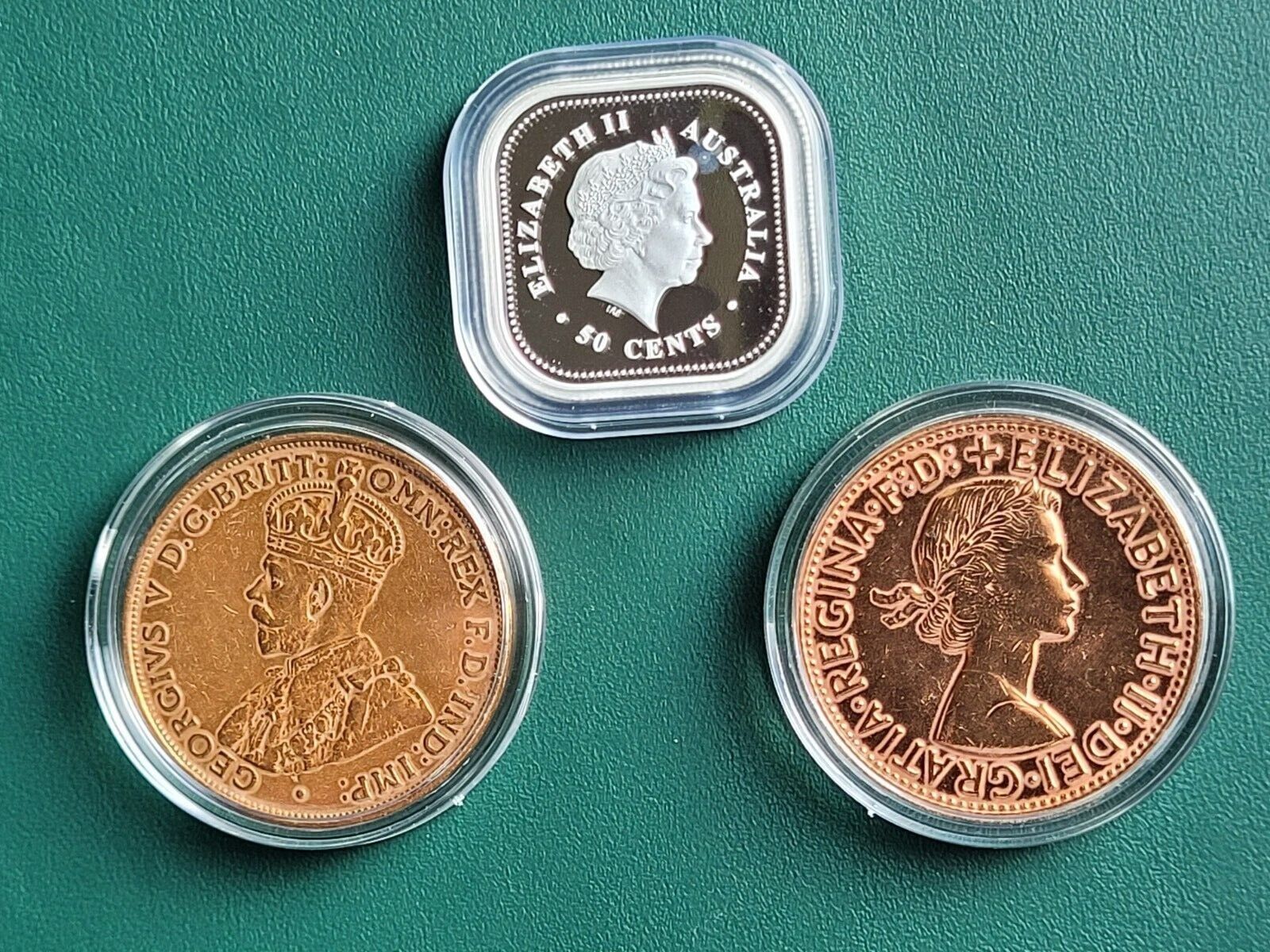 2003 Australia Kookaburra Proof 1/2 oz 999 Silver Coin Square Penny Concept Set