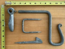 Vintage Hot Dipped Galvanized Garden Gate Handle Latch with Mounting Hardware