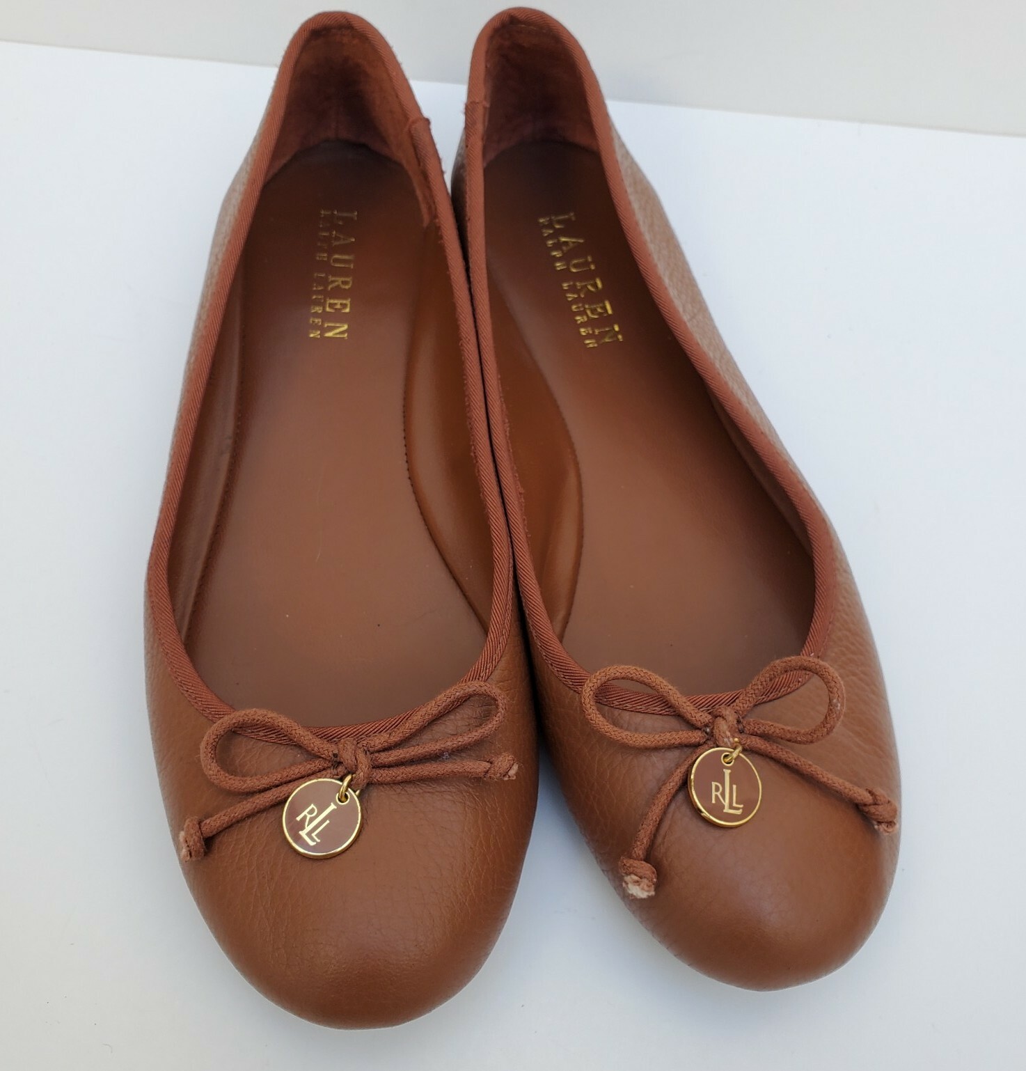 Ralph Lauren Alisa Leather Ballet Flats 