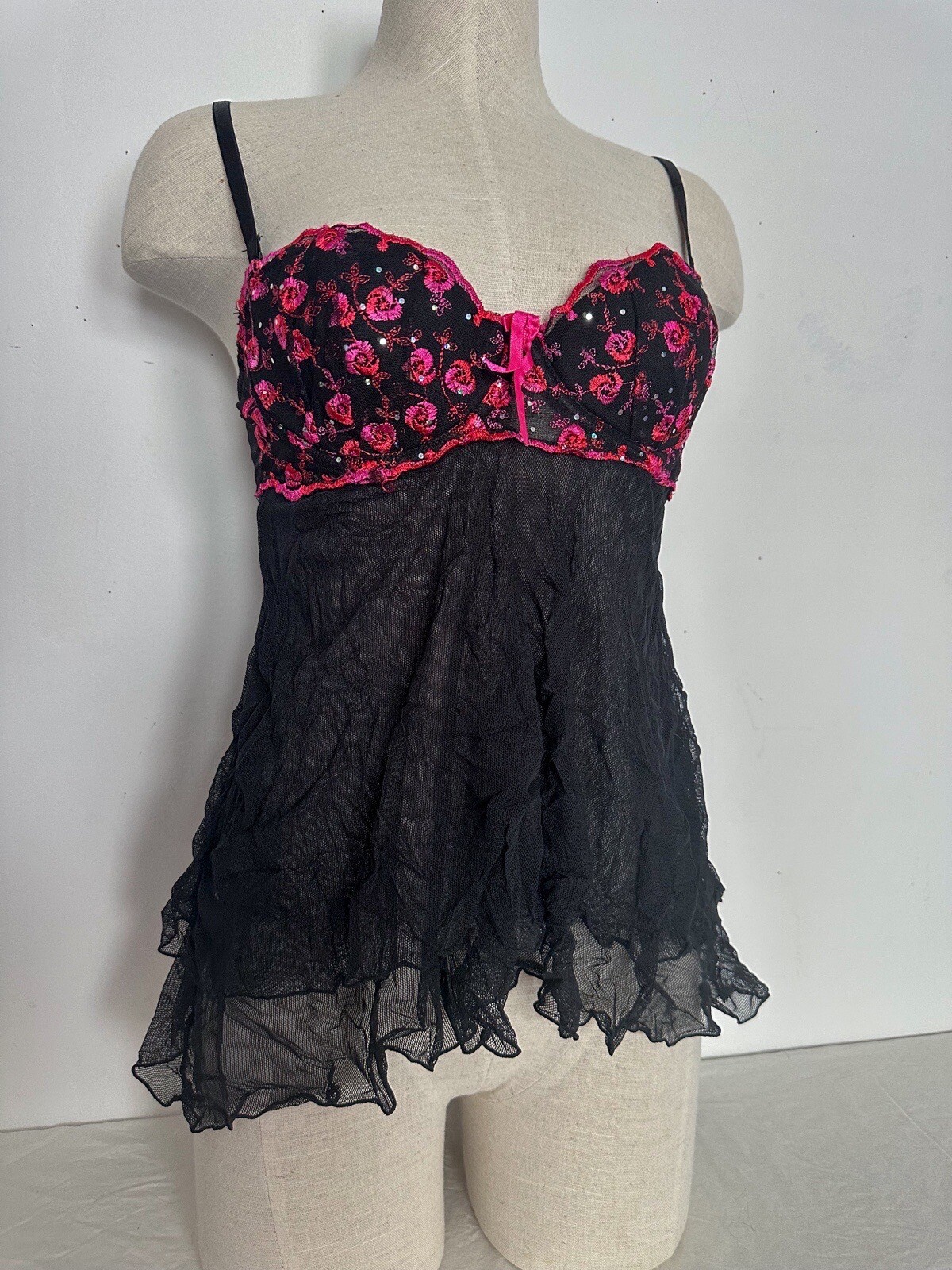Victoria’s Secret Floral Lace Bustier Top Size 36b Gem