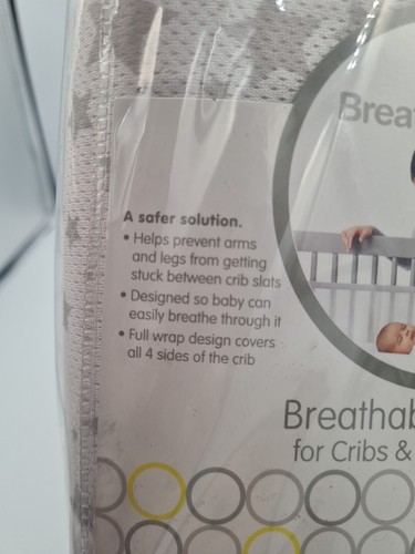 Fodera in rete traspirante BreathableBaby per culle taglie forti, classica 275 cm x 22 cm - Foto 9 di 14