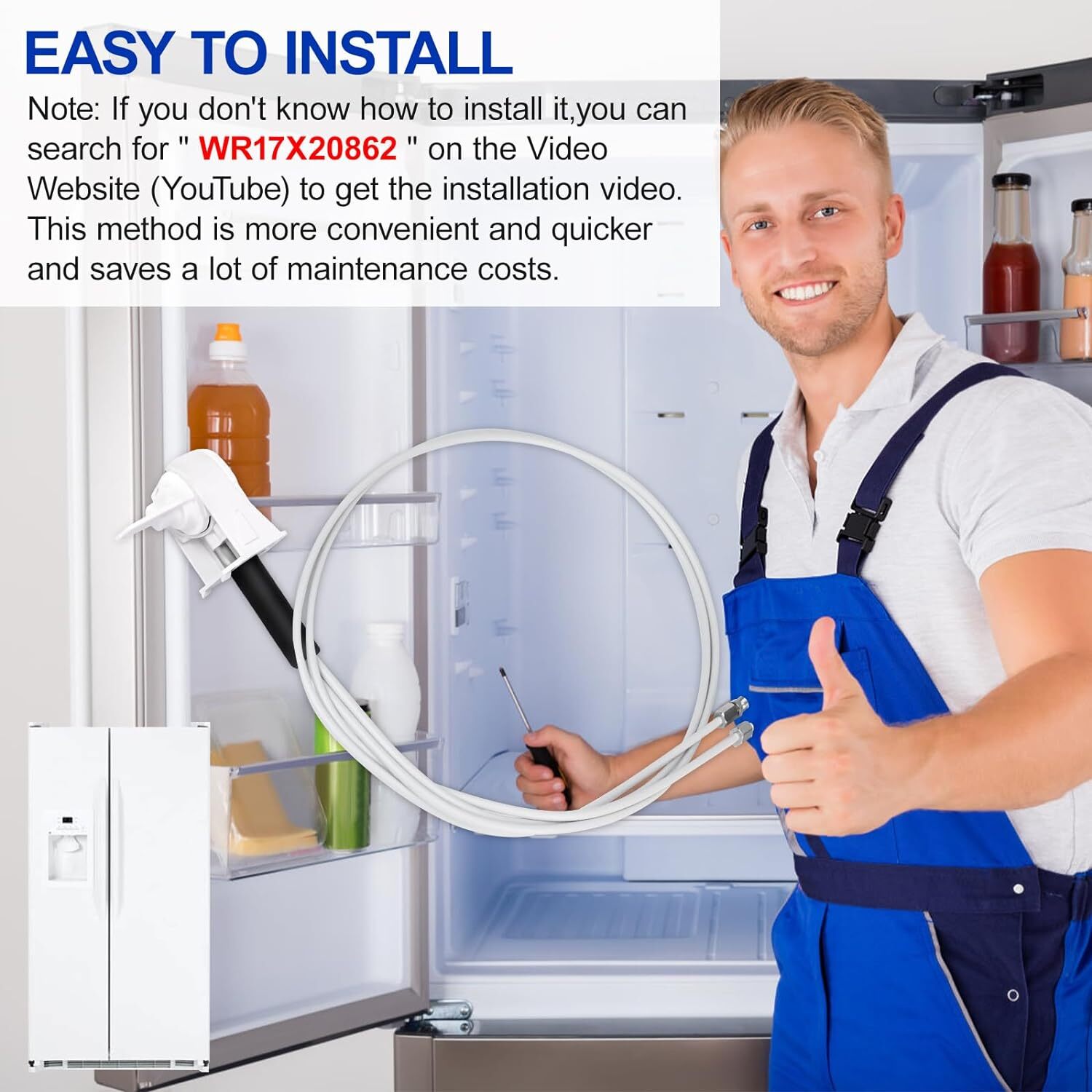 Upgraded WR17X20862 Refrigerator Water Filter Head For GE AP6891548