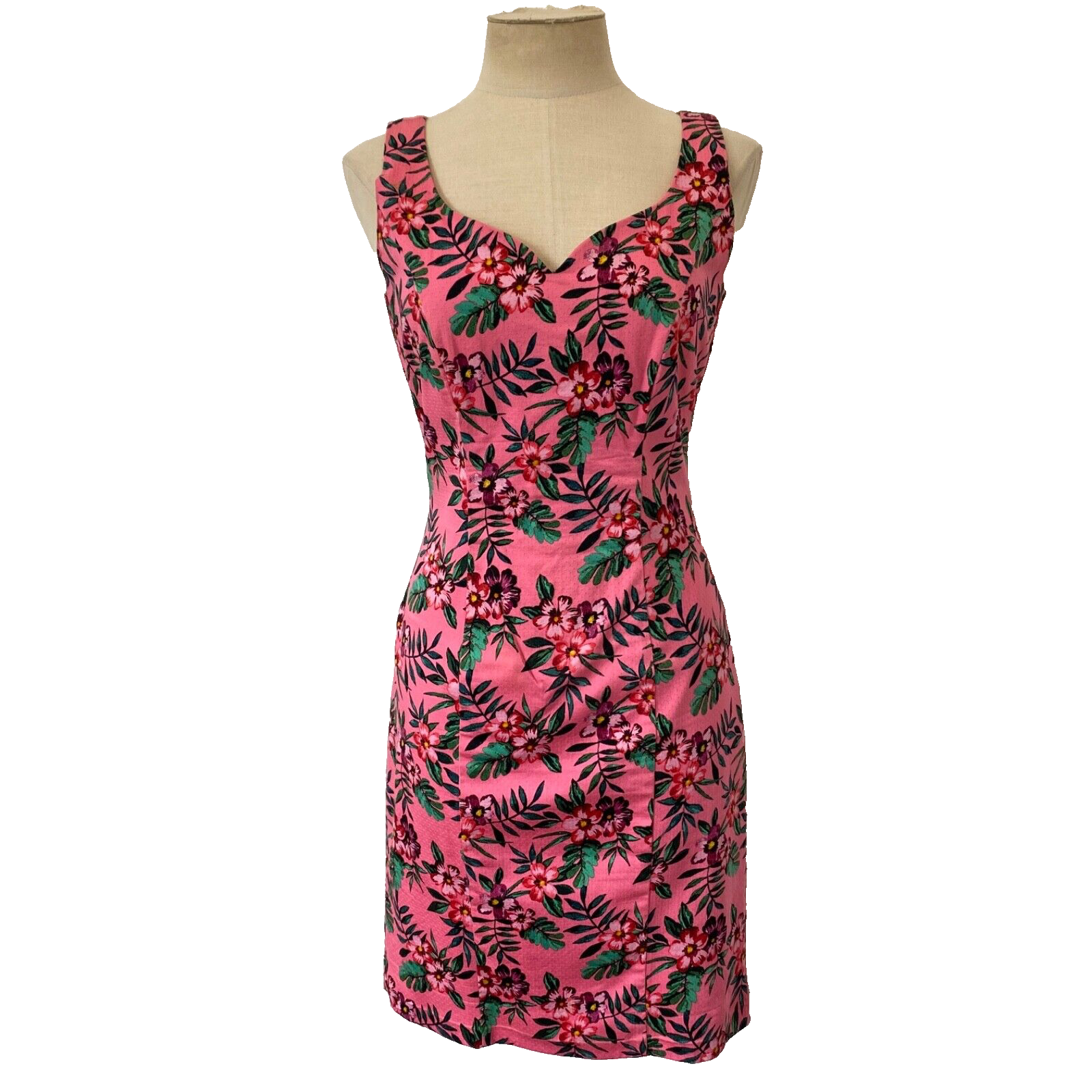 Discover the Review for My Mariposa Dress Pink Floral Print Sweetheart Neckline Knee Length Design for Elegance and Style