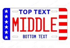 Any State Usa Stars Stripes Customized Novelty Auto Car License Plate Atv Bike Any State Usa Stars Stripes Customized Novelty Auto Car License Plate Atv Bike